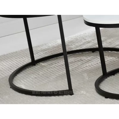 Couchtisch-Set JACEK – weiß/schwarz