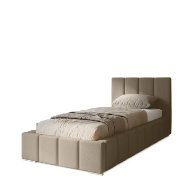Gepolstertes Einzelbett 80x200 mit Stauraum BURKE - Latte