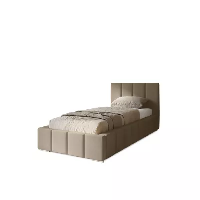Gepolstertes Einzelbett 80x200 mit Stauraum BURKE - Latte