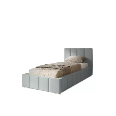 Gepolstertes Einzelbett 80x200 mit Stauraum BURKE - Esche