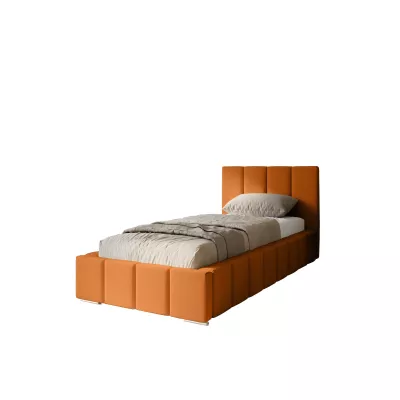 Gepolstertes Einzelbett 100x200 mit Stauraum BURKE - rot