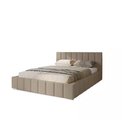 Gepolstertes Einzelbett 120x200 mit Stauraum BURKE - Latte