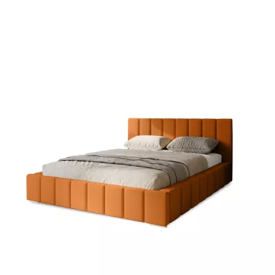 Gepolstertes Einzelbett 120x200 mit Stauraum BURKE - rot