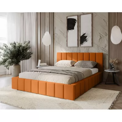 Gepolstertes Einzelbett 120x200 mit Stauraum BURKE - rot