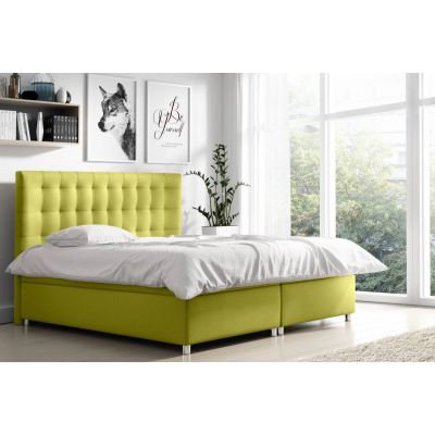 Boxspring gepolstertes Bett Diana grün 160 + gratis Topper