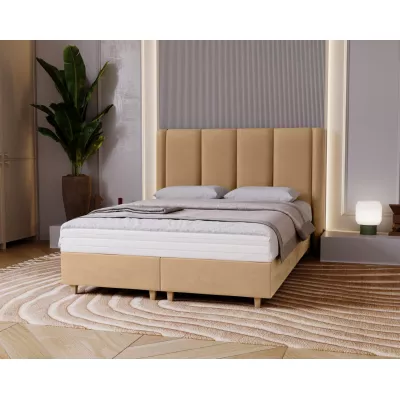 Gepolstertes Einzelbett 120x200 KENBRIDGE - warmes Beige