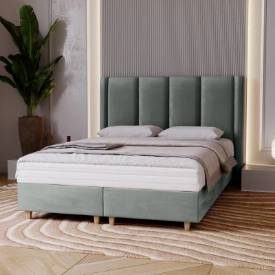 Gepolstertes Einzelbett 120x200 KENBRIDGE - grau