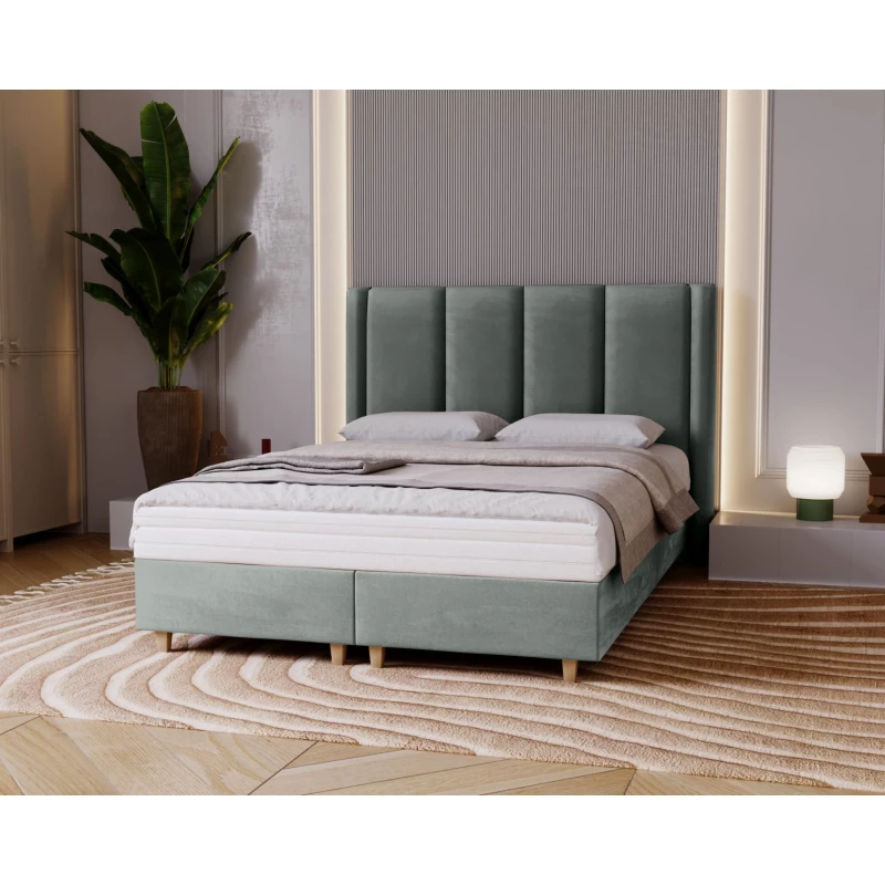 Gepolstertes Einzelbett 120x200 KENBRIDGE - grau
