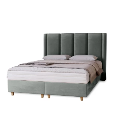 Gepolstertes Einzelbett 120x200 KENBRIDGE - grau
