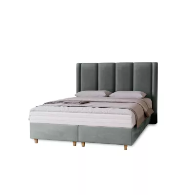 Gepolstertes Einzelbett 120x200 KENBRIDGE - grau