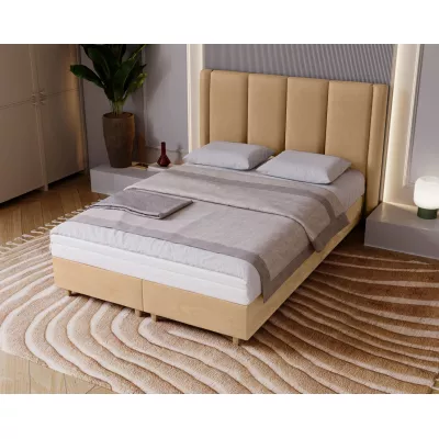 Gepolstertes Einzelbett 120x200 KENBRIDGE - warmes Beige