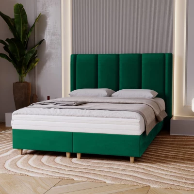 Gepolstertes Einzelbett 120x200 KENBRIDGE - grün