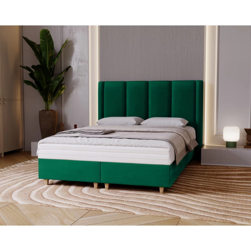 Gepolstertes Einzelbett 120x200 KENBRIDGE - grün