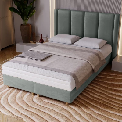 Gepolstertes Einzelbett 120x200 KENBRIDGE - grau