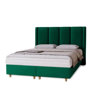 Gepolstertes Einzelbett 120x200 KENBRIDGE - grün