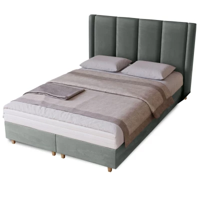 Gepolstertes Einzelbett 120x200 KENBRIDGE - grau