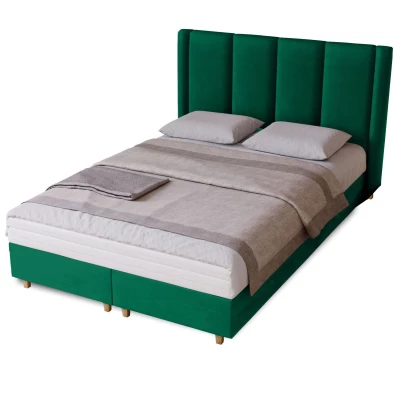 Gepolstertes Einzelbett 120x200 KENBRIDGE - grün