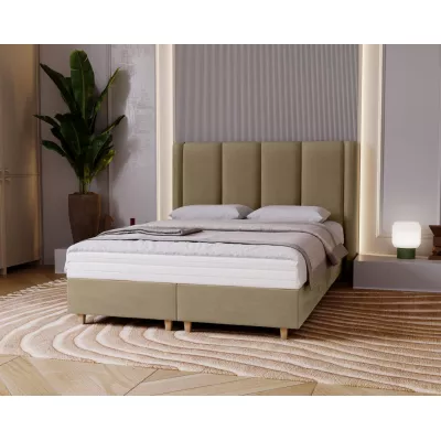 Gepolstertes Einzelbett 120x200 KENBRIDGE - hellbraun