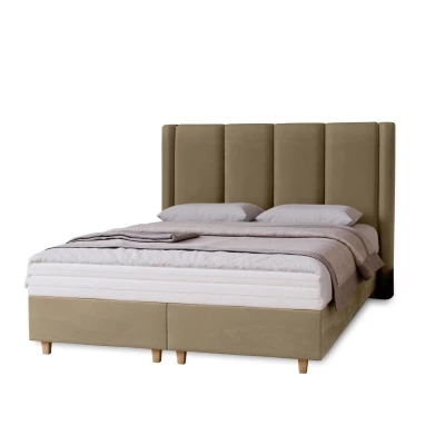 Gepolstertes Einzelbett 120x200 KENBRIDGE - hellbraun