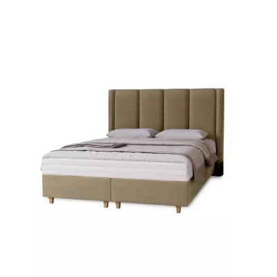 Gepolstertes Einzelbett 120x200 KENBRIDGE - hellbraun