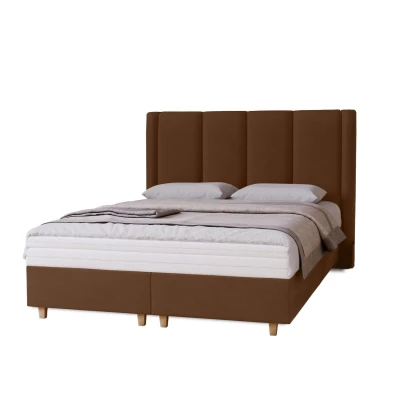 Gepolstertes Einzelbett 120x200 KENBRIDGE - braun 2