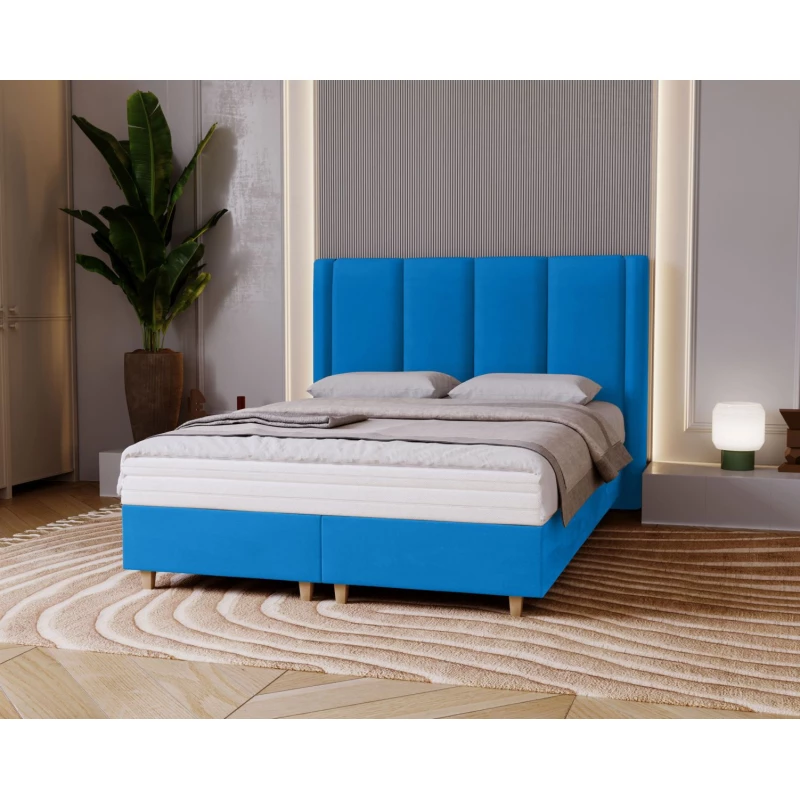 Gepolstertes Einzelbett 120x200 KENBRIDGE - blau
