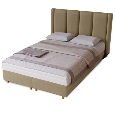Gepolstertes Einzelbett 120x200 KENBRIDGE - hellbraun