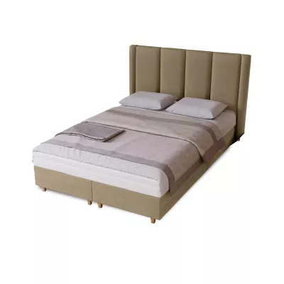 Gepolstertes Einzelbett 120x200 KENBRIDGE - hellbraun