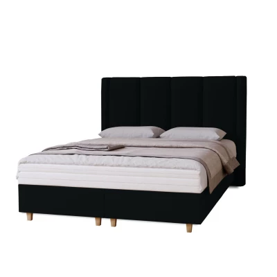 Gepolstertes Einzelbett 120x200 KENBRIDGE - schwarz