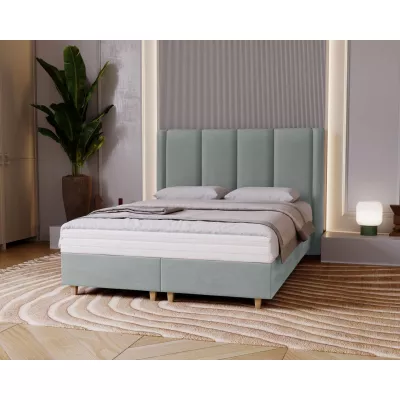 Gepolstertes Einzelbett 120x200 KENBRIDGE - Platin