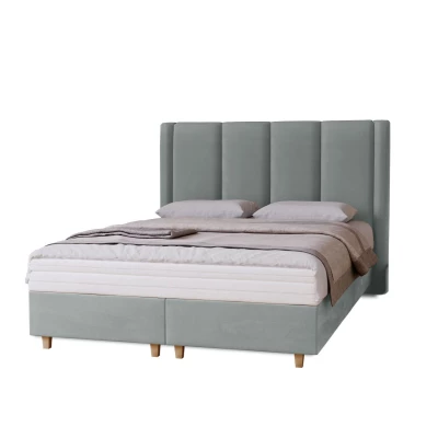 Gepolstertes Einzelbett 120x200 KENBRIDGE - Platin