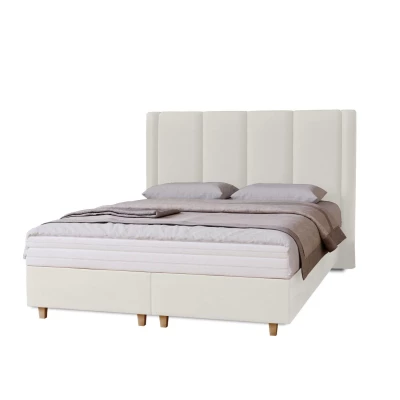 Gepolstertes Einzelbett 120x200 KENBRIDGE - weiß