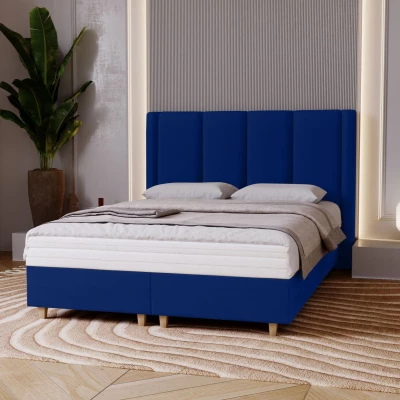 Gepolstertes Einzelbett 120x200 KENBRIDGE - dunkelblau