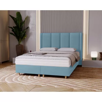 Gepolstertes Einzelbett 120x200 KENBRIDGE - hellblau