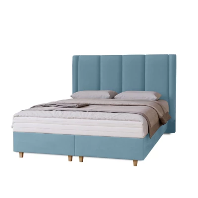 Gepolstertes Einzelbett 120x200 KENBRIDGE - hellblau