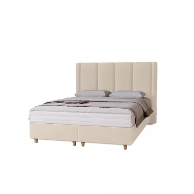 Gepolstertes Einzelbett 120x200 KENBRIDGE - Vanille