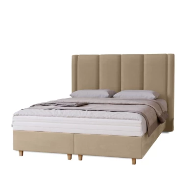 Gepolstertes Einzelbett 120x200 KENBRIDGE - creme
