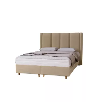 Gepolstertes Einzelbett 120x200 KENBRIDGE - creme