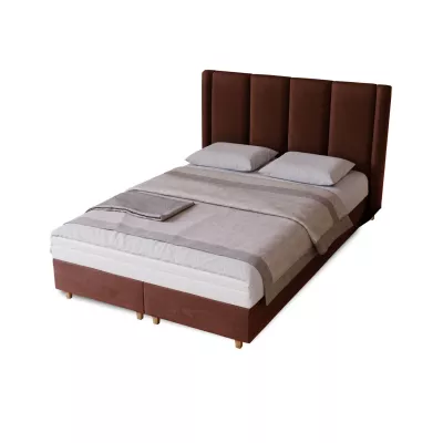 Gepolstertes Einzelbett 120x200 KENBRIDGE - braun 1