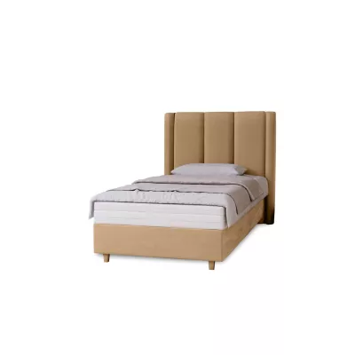 Gepolstertes Einzelbett 100x200 KENBRIDGE - warmes Beige