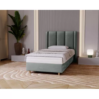 Gepolstertes Einzelbett 100x200 KENBRIDGE - grau