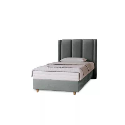 Gepolstertes Einzelbett 100x200 KENBRIDGE - grau