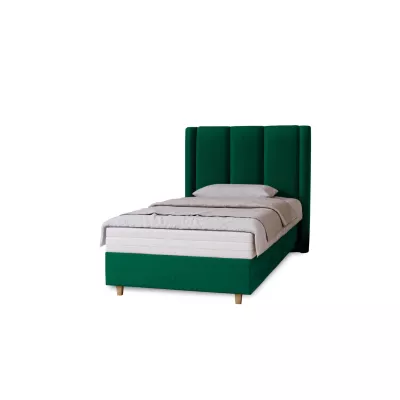 Gepolstertes Einzelbett 100x200 KENBRIDGE - dunkelbraun