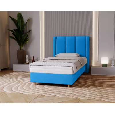 Gepolstertes Einzelbett 100x200 KENBRIDGE - blau