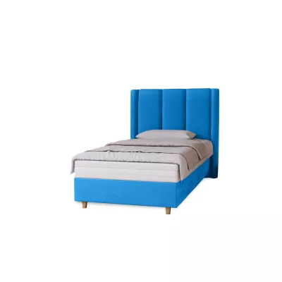 Gepolstertes Einzelbett 100x200 KENBRIDGE - blau