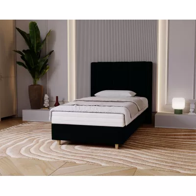Gepolstertes Einzelbett 100x200 KENBRIDGE - schwarz