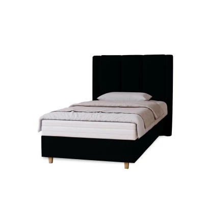 Gepolstertes Einzelbett 100x200 KENBRIDGE - schwarz