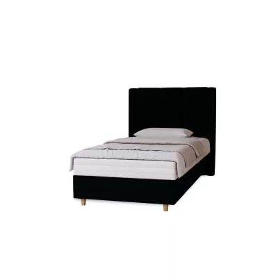 Gepolstertes Einzelbett 100x200 KENBRIDGE - schwarz