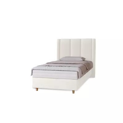 Gepolstertes Einzelbett 100x200 KENBRIDGE - weiß
