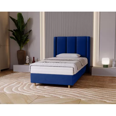 Gepolstertes Einzelbett 100x200 KENBRIDGE - dunkelblau